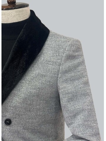 SUIT SARTORIA ÇIKARILABİLİR YAKA GRİ KABAN 8082