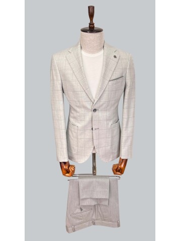 SUIT SARTORIA LIGHT GREY LINEN SUIT 2616