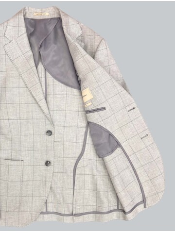 SUIT SARTORIA LIGHT GREY LINEN SUIT 2616