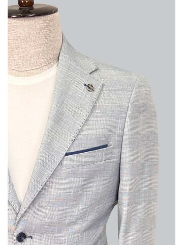 SUIT SARTORIA BLUE LINEN SUIT 2616