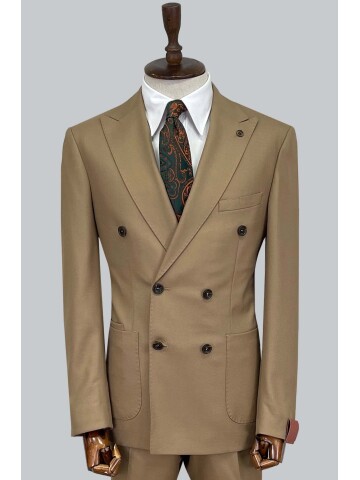 SUIT SARTORIA WOOL LIGHT BROWN SUIT 2447