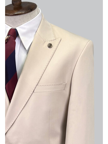 SUIT SARTORIA BEIGE DOUBLE BREASTED SUIT 2773