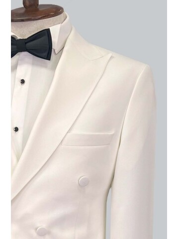 SUIT SARTORIA WHITE DOUBLE BREASTED TUXEDO 5613