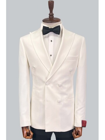 SUIT SARTORIA WHITE DOUBLE BREASTED TUXEDO 5613