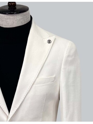 SUIT SARTORIA BEYAZ KADİFE CEKET 4401