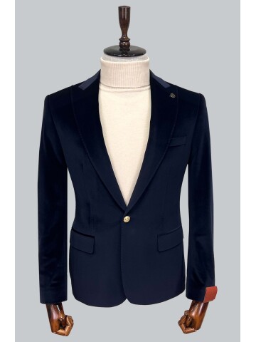 SUIT SARTORIA LACİVERT KADİFE CEKET 4412
