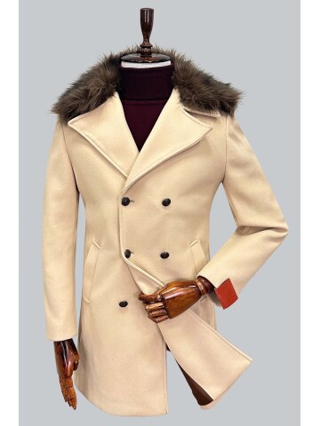 SUIT SARTORIA ÇIKMA YAKA BEJ YAKA KABAN 8090