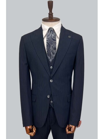 SUIT SARTORIA LACİVERT ÇİZGİLİ TAKIM ELBİSE 2320