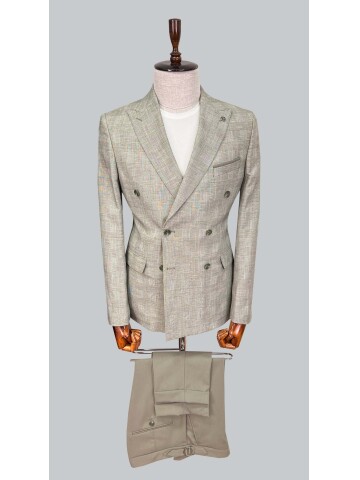 SUIT SARTORIA KHAKI LINEN SUIT 2617