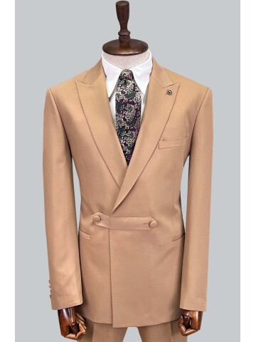 SUIT SARTORIA LIGHT BROWN DOUBLE BREASTED SUIT 2773