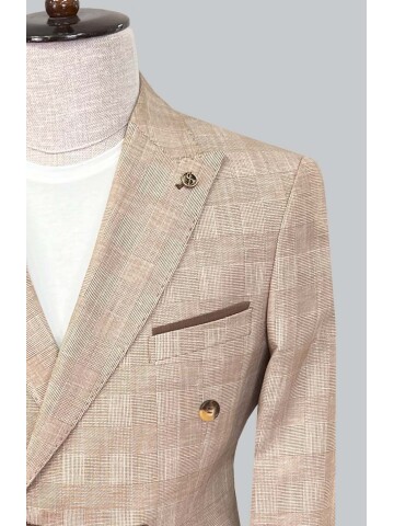 SUIT SARTORIA BROWN LINEN SUIT 2617