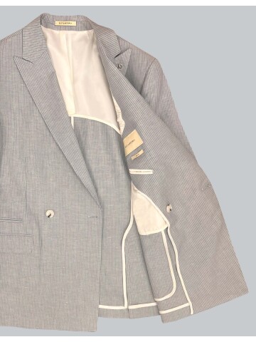 SUIT SARTORIA BLUE LINEN JACKET 4453