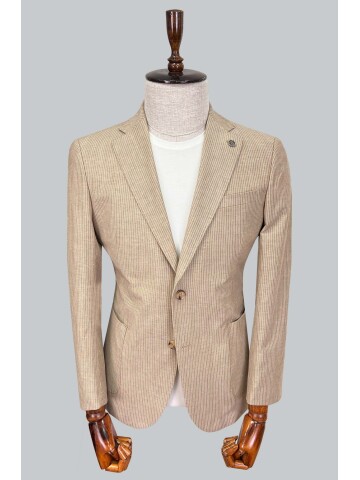 SUIT SARTORIA LIGHT BROWN LINEN JACKET 4455