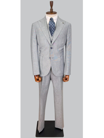 SUIT SARTORIA MAVİ KETEN TAKIM ELBİSE 2675