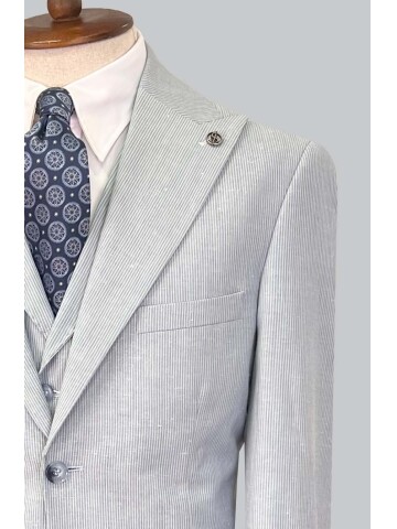 SUIT SARTORIA LIGHT BLUE LINEN SUIT 2675