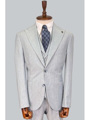 SUIT SARTORIA LIGHT BLUE LINEN SUIT 2675