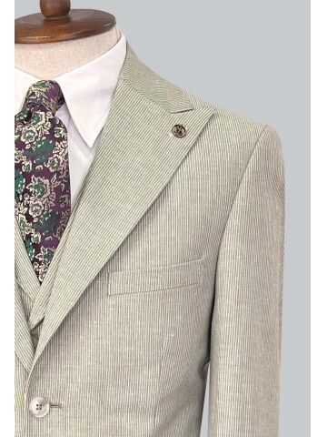 SUIT SARTORIA GREEN LINEN SUIT 2675