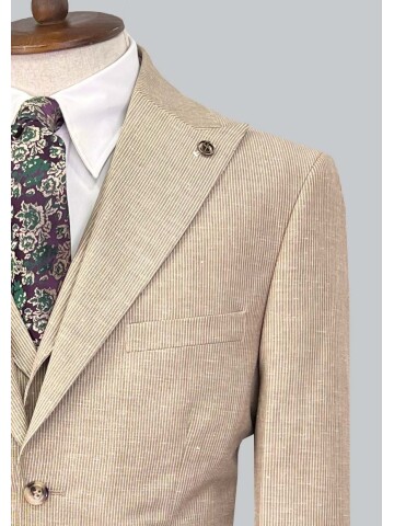 SUIT SARTORIA LIGHT BROWN LINEN SUIT 2675