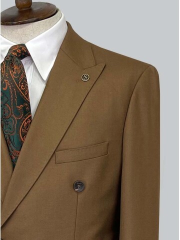 SUIT SARTORIA WOOL BROWN SUIT 2447