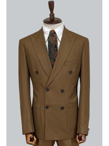 SUIT SARTORIA WOOL BROWN SUIT 2447