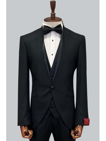 SUIT SARTORIA BLACK TUXEDO 5583