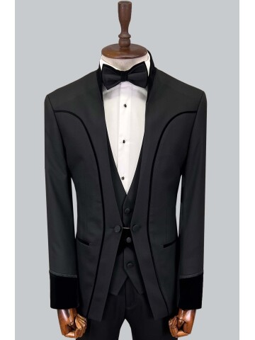 SUIT SARTORIA BLACK TUXEDO 5598