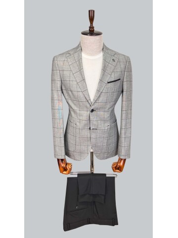 SUIT SARTORIA BLACK LINEN SUIT 2616