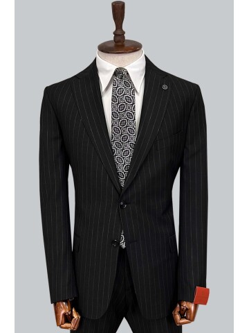 SUIT SARTORIA BLACK WOOL SUIT 2454