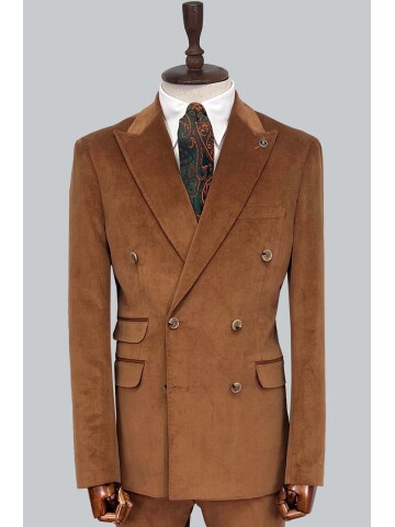 SUIT SARTORIA BROWN DOUBLE BREASTED SUIT 2499