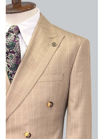 SUIT SARTORIA BEIGE DOUBLE BREASTED SUIT 2727