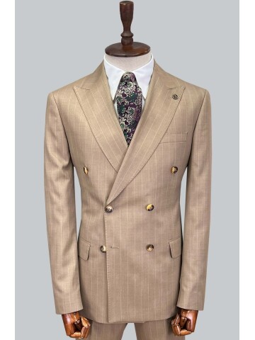 SUIT SARTORIA BEIGE DOUBLE BREASTED SUIT 2727