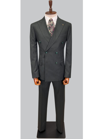 SUIT SARTORIA GREEN DOUBLE BREASTED SUIT 2727