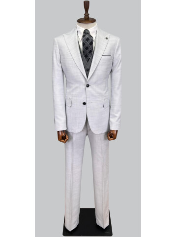 SUIT SARTORIA LIGHT GREY SUIT WITH DOUBLE FACED VEST 2916