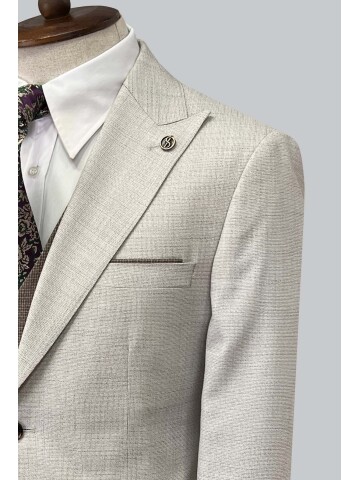 SUIT SARTORIA LIGHT GREY SUIT WITH DOUBLE FACED VEST 2916
