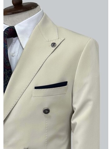 SUIT SARTORIA BEIGE COMBINED DOUBLE BREASTED SUIT 2001/22