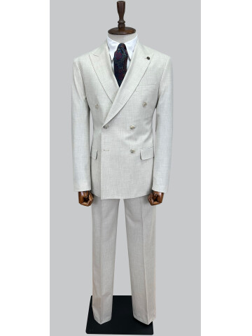 SUIT SARTORIA BEIGE DOUBLE BREASTED SUIT 2001/16