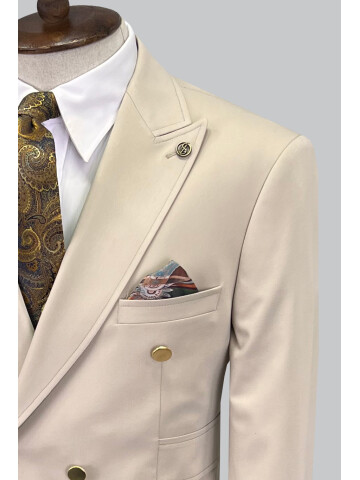 SUIT SARTORIA BEIGE DOUBLE BREASTED SUIT 2802