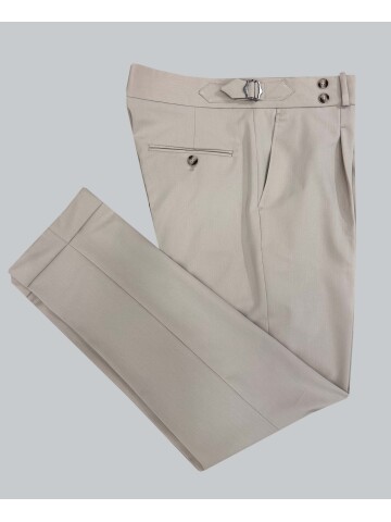 SUIT SARTORIA BEJ TEK PİLELİ PANTOLON 1125