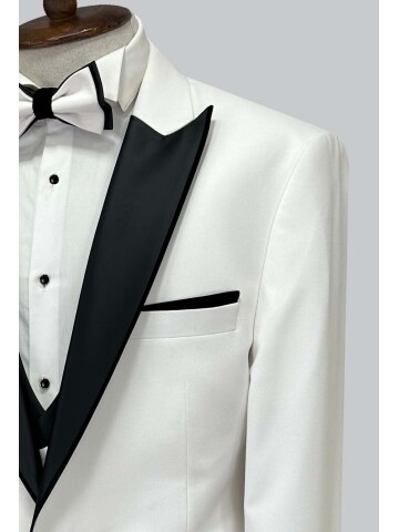 SUIT SARTORIA BIG SIZE WHITE TUXEDO 5539