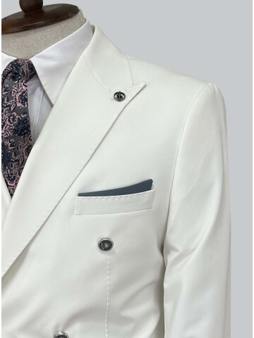 SUIT SARTORIA WHITE COMBINED DOUBLE BREASTED SUIT 2001/22