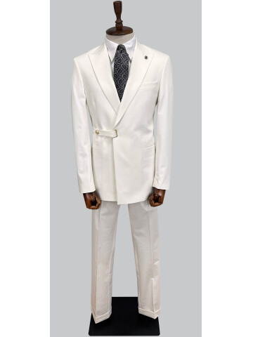 SUIT SARTORIA WHITE DOUBLE BREASTED SUIT 2774