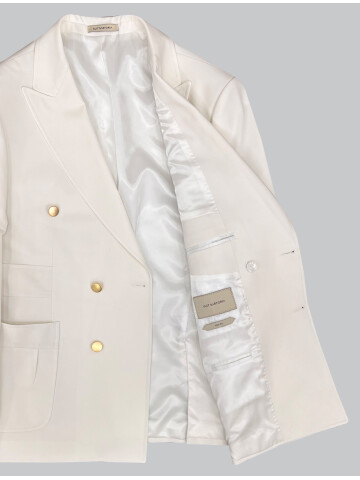 SUIT SARTORIA WHITE DOUBLE BREASTED SUIT 2802