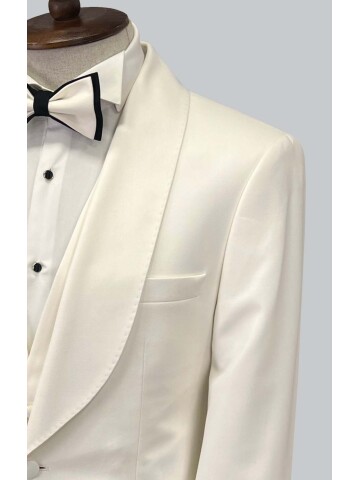 SUIT SARTORIA BEYAZ ŞAL YAKA DAMATLIK 5646