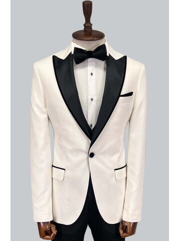 SUIT SARTORIA WHITE PEAK LAPEL TUXEDO 5643
