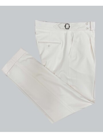 SUIT SARTORIA BEYAZ TEK PİLELİ PANTOLON 1125