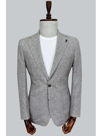 SUIT SARTORIA KAHVERENGİ KETEN CEKET 4620