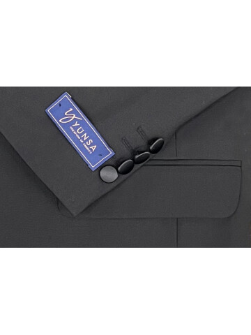 SUIT SARTORIA REMOVABLE LAPEL BLACK TUXEDO 5626