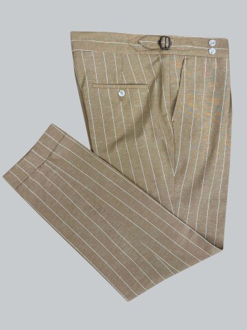 SUIT SARTORIA STRIPED BEIGE LINEN SUIT 2000/72
