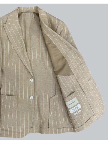 SUIT SARTORIA STRIPED BEIGE LINEN SUIT 2000/72