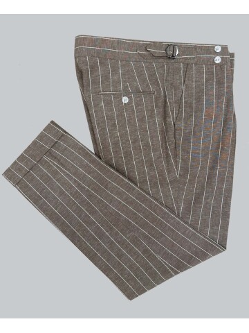 SUIT SARTORIA STRIPED BEIGE LINEN SUIT 2000/72